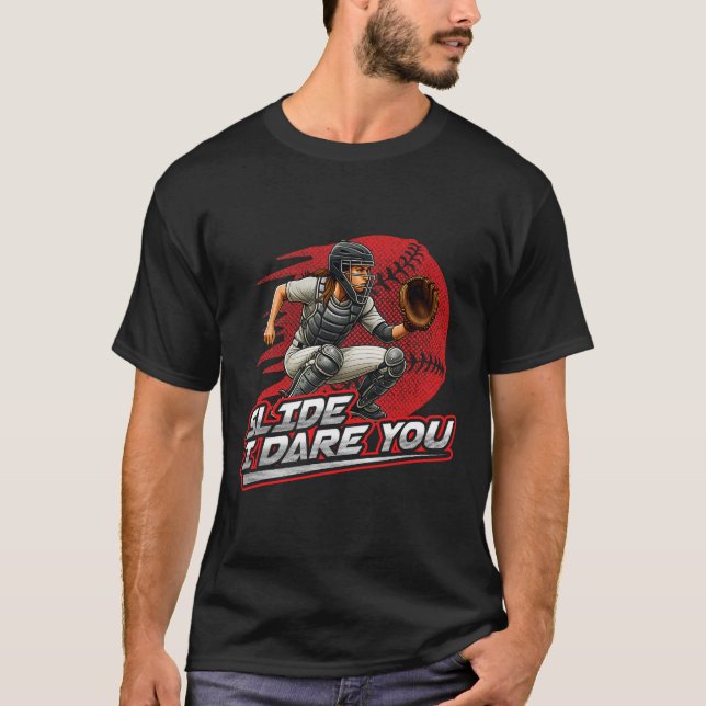 Camiseta Design de Garota Forte Deslize do Catcher Softll E (Frente)