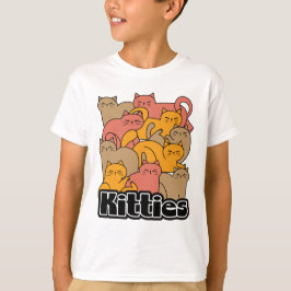 Camiseta Design de Gatinho de bonitos - Arte de gatos ador