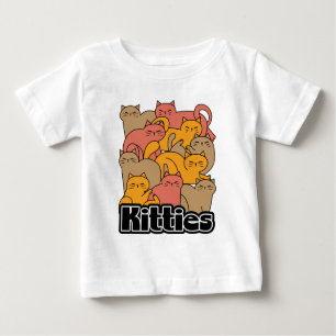 Camiseta Design de Gatinho de  bonitos - Arte de gatos ador
