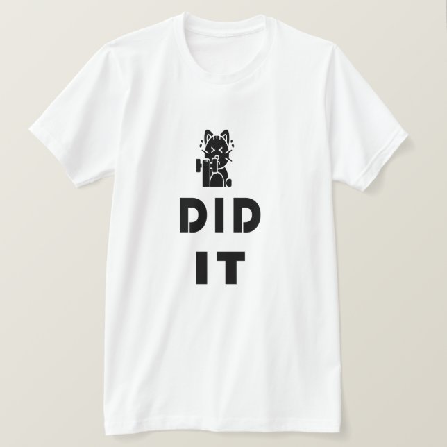 Camiseta design de gato de academia (Frente do Design)