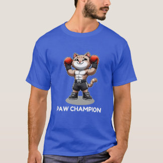 Camiseta Design de Gato de Boxing Bonito