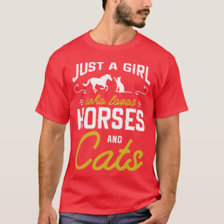 Camiseta Design de Gato de Cavalo para um Cavaleiro e amigo