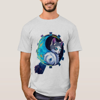 Camiseta design de gato engenheiro