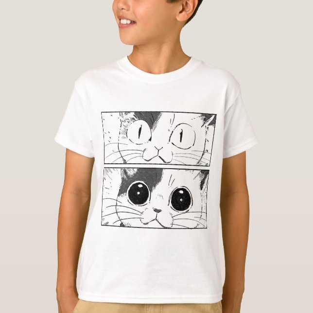 Camiseta Design de Gato Engraçado (Frente)