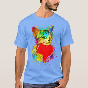 Camiseta Design de gato engraçado