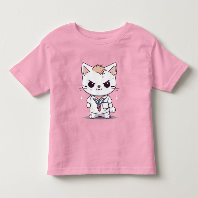 Camiseta Design de Gato Gato Raio (Frente)