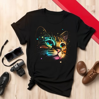 Camiseta Design de Gato Gato Única do Lover Colorido