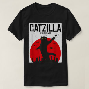 Camiseta Design de gato Kaiju engraçado Catzilla