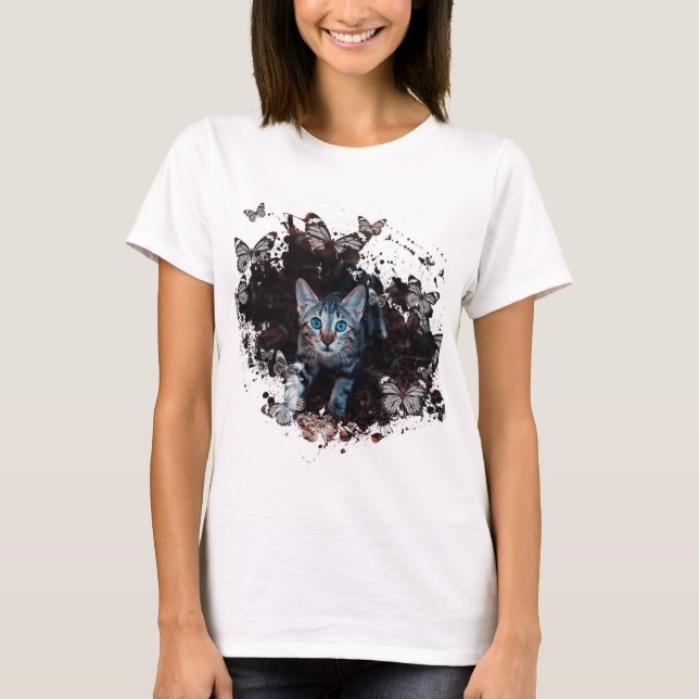 Camiseta Design de Gato legal (Frente)