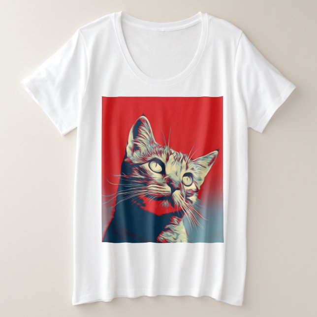 Camiseta Design de Gato Maravilhoso (Frente do Design)