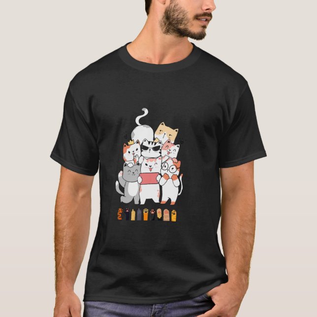 Camiseta design de gatos (Frente)