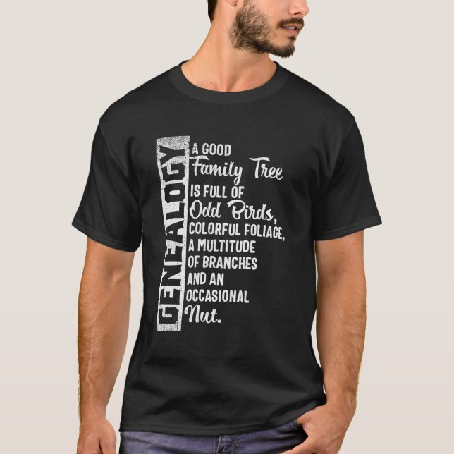 Camiseta Design de Genealogia Da Árvore Familiar Personaliz (Frente)