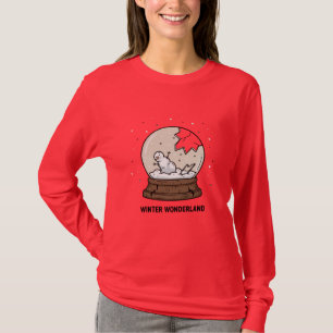 Camiseta Design de Globo de Neve do Encantador Inverno