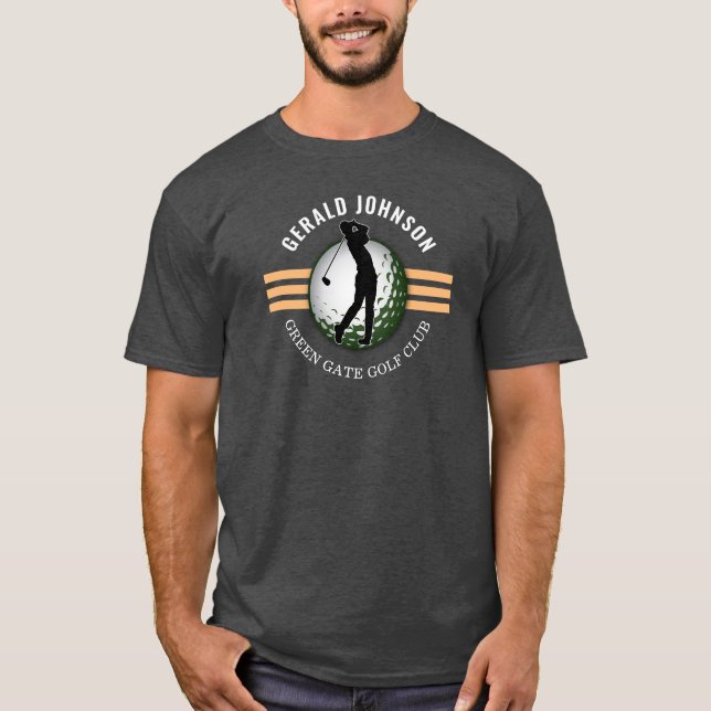 Camiseta Design de Golfer Minimalista Elegante (Frente)