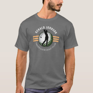 Camiseta Design de Golfista Minimalista Elegante