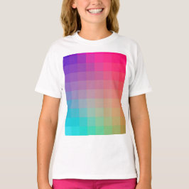 Camiseta Design de gradação de cores do arco-íris coloridas