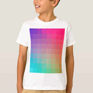 Camiseta Design de gradação de cores do arco-íris coloridas