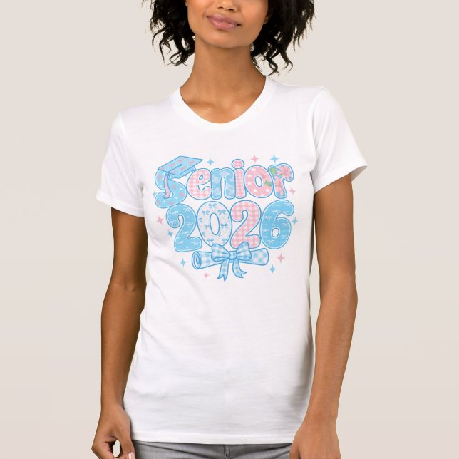 Camiseta Design de Graduação Pastel Senior 2026 (Frente)
