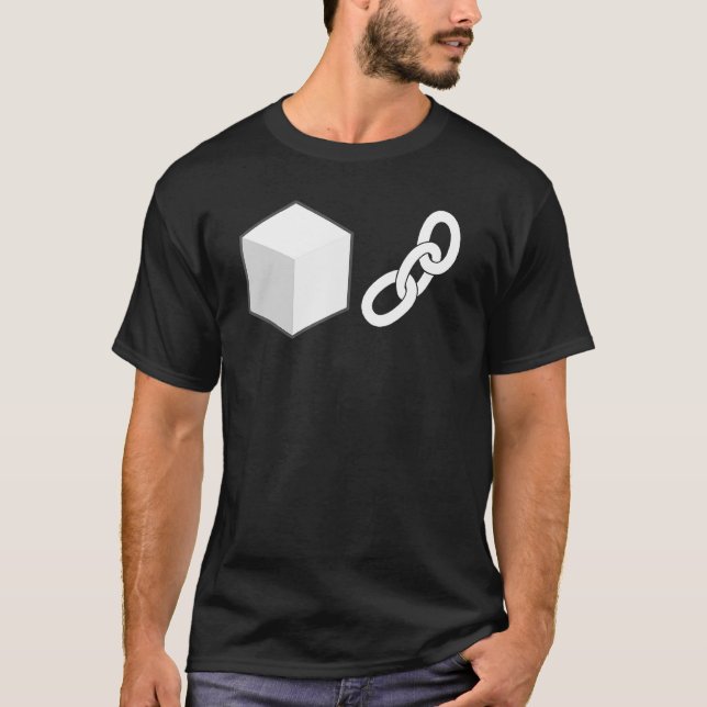 Camiseta Design de Gráfico de Cadeia de Blocos (Frente)