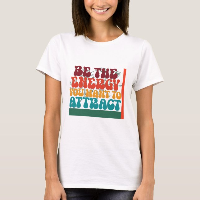 Camiseta Design de Gráfico de Energia Positivo (Frente)