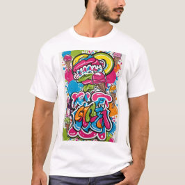 Camiseta Design de Gráfico de sorvete - arte de cor pop