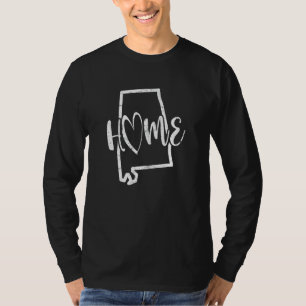 Camiseta Design de Gráficos do Alabama State Love Home, Ala