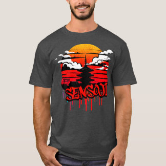 Camiseta Design de Grafite do Templo Sensoji