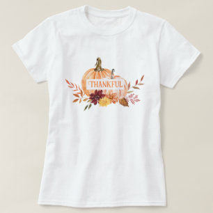 Camiseta Design de gratidão de abóbora de outono agradecido