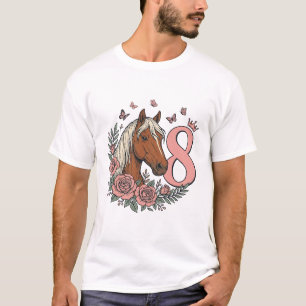 Camiseta Design de Gravura Vintage Floral de Aniversário de