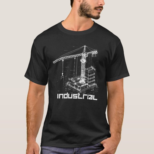 Camiseta Design de grua industrial (Frente)