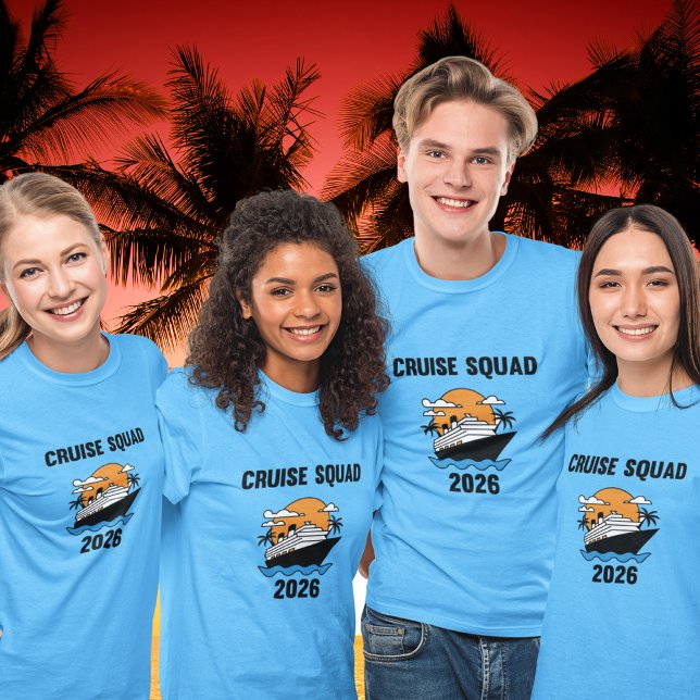 Camiseta Design de Grupo Combinado Cruise Squad 2026 (Criador carregado)