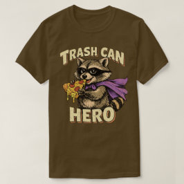 Camiseta design de guaxinim travesso “Herói da Lixeira”