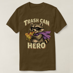 Camiseta design de guaxinim travesso “Herói da Lixeira”