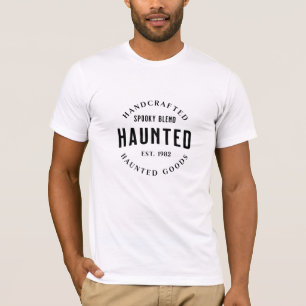 Camiseta Design de Halloween Assombrado Vintage