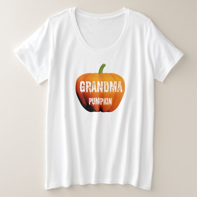 Camiseta Design de Halloween da Vovó Abóbora (Frente do Design)