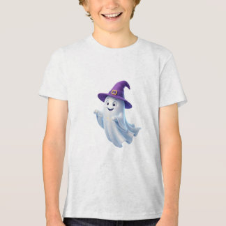 Camiseta Design de Halloween de Chapéu de Bruxa Fantasma Fo