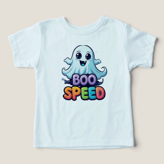 Camiseta Design de Halloween de Fantasma Fofo para Crianças (Design frontal)