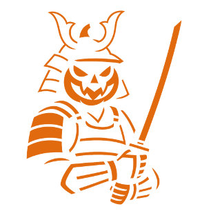 Camiseta Design de Halloween de Samurai Pumpkin   Spooky Wa