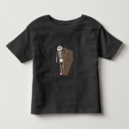 Camiseta Design de Halloween de Skeleton e Coffin