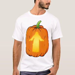 Camiseta Design de Halloween Jesus com Abóbora de Jesus