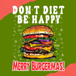 Camiseta Design de Hamburger de Natal engraçada