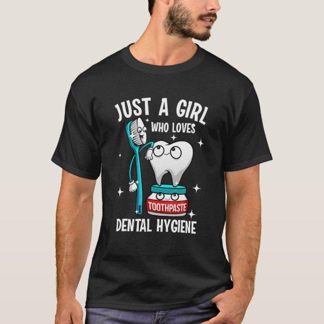 Camiseta Design De Higiene Dental Para Meninas Dentárias (Frente)