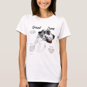 Camiseta Design de História de Grande Dane de Harlequin