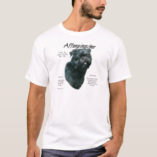 Camiseta Design de História do Affenpinscher