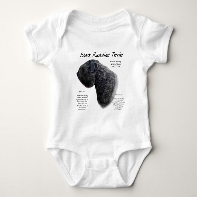 Camiseta Design de História do Terrier Negro Russo (Frente)