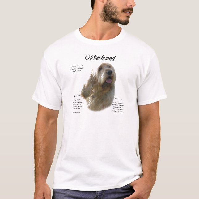 Camiseta Design de Histórico de Otterhound (Frente)