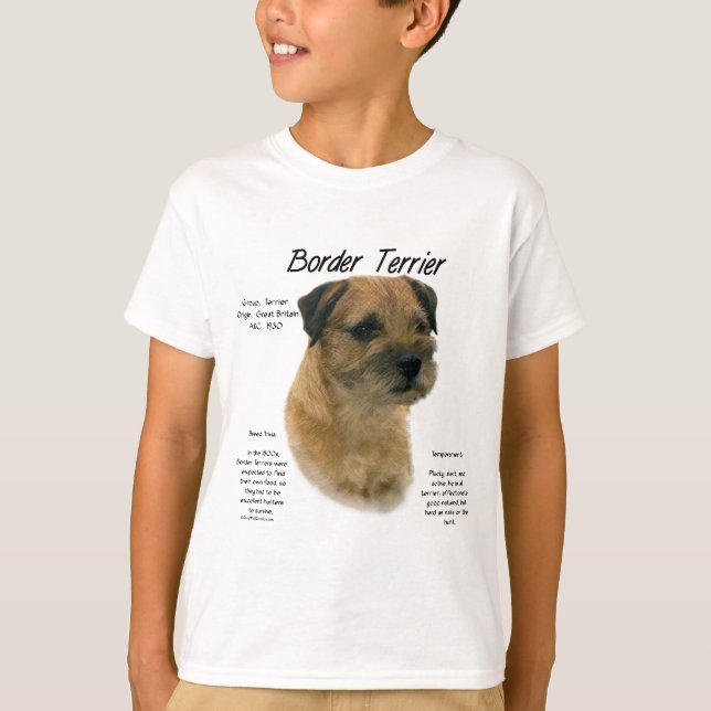 Camiseta Design de Histórico de Terrier de Borda (Frente)