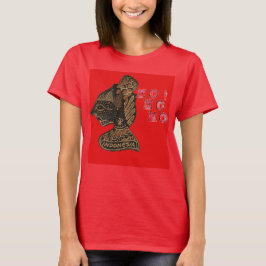 Camiseta Design de Hohoho na canvas Vermelha da Indonésia S