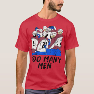 Camiseta Design de Hóquei Engraçado Demasiados Homens no Ge