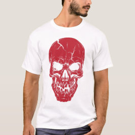 Camiseta Design de Horror do Crânio Vermelho, Trabalho de a